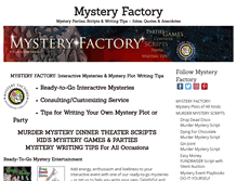 Tablet Screenshot of mysteryfactory.com